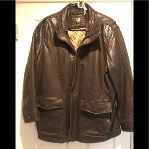 Marc New York Brown Leather Coat